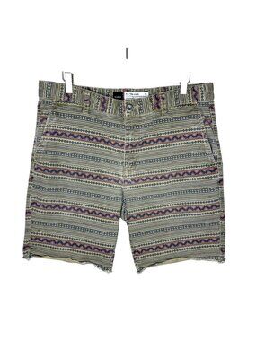 RVCA Men's Patterned Khaki Chino Shorts, 8" Inseam, Size 34"